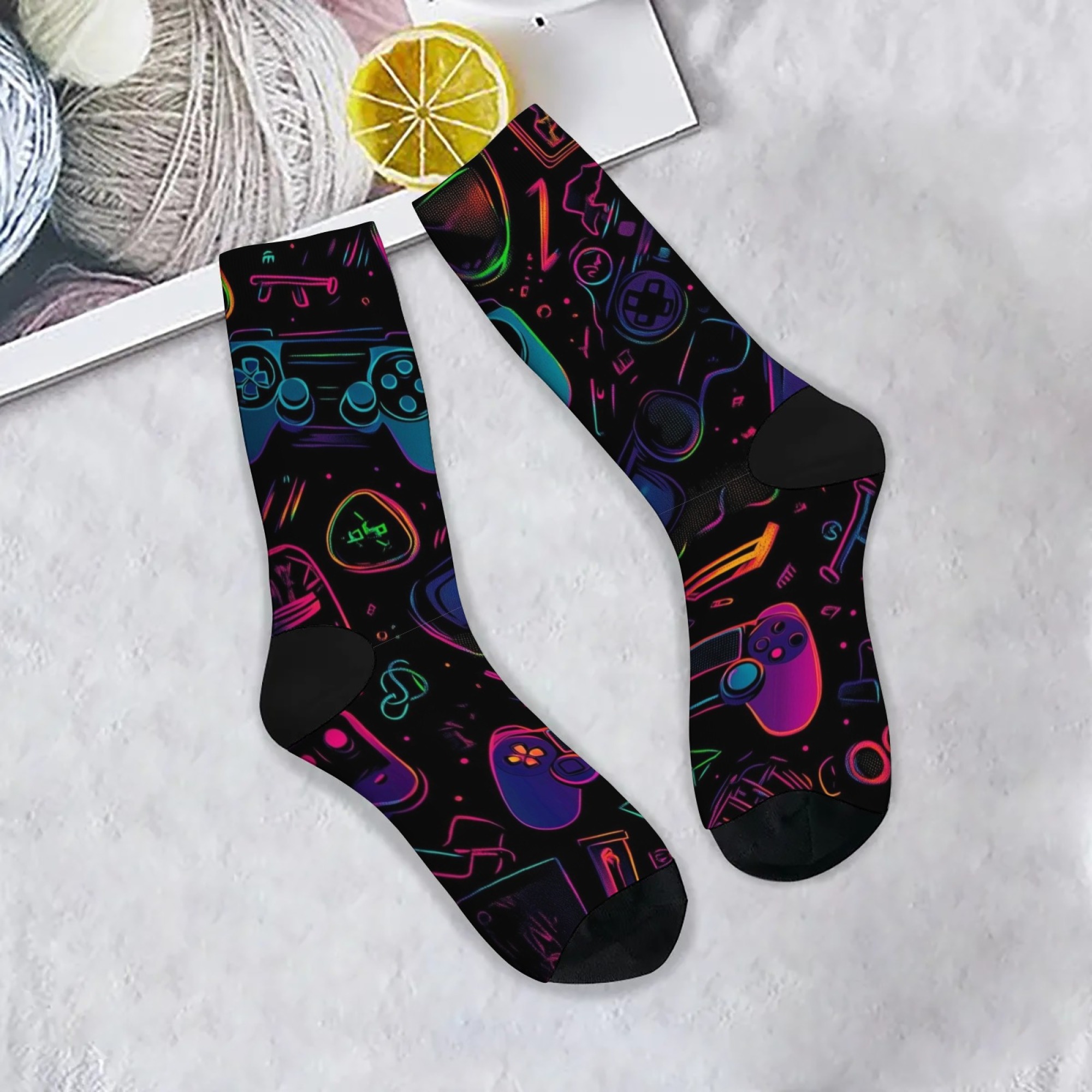 Youtube Gaming Accessories - Calcetines antideslizantes a media pantorrilla para