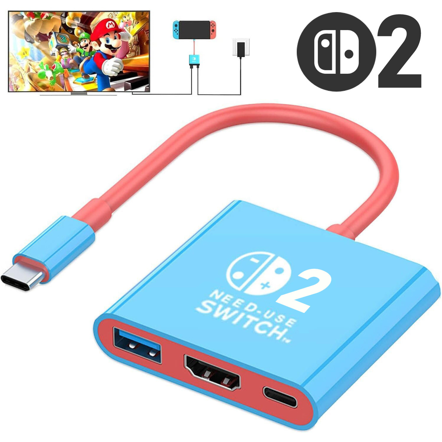 Gaming Kit Accessories Nintendo Switch - Para Switch2 tipo C estación de