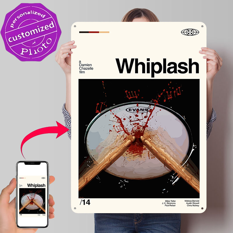Gaming Accessories Gifts For Men - Póster Whiplash Retro, Letreros Metálicos Impresos
