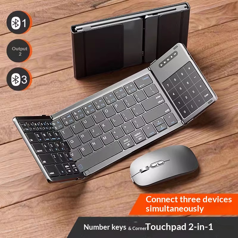 Gaming Accessories For Laptop - Teclado inalámbrico Bluetooth plegable Mengzu con