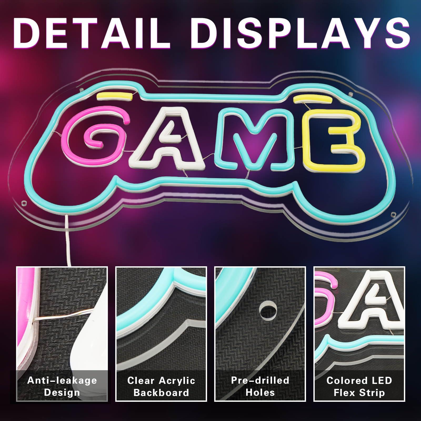 Letrero Luminoso LED USB con F - Gaming Accessories Gifts For Men reseña y precio